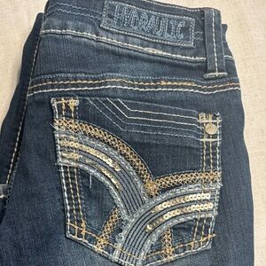 Hydraulic Women's Dark Blue Embroidered Jeans